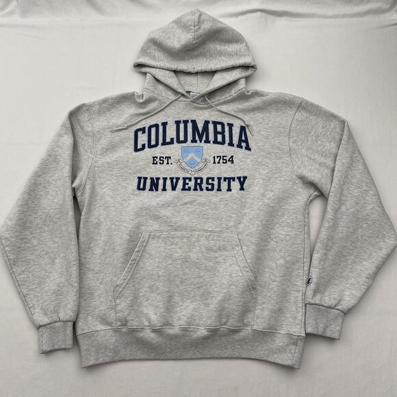 Columbia University Hoodie Sweatshirt Mens Large Gray NCAA Pullover Champion - Picture 1 of 10